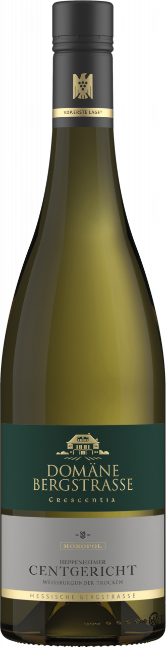 Domäne Bergstraße / Kloster Eberbach Heppenheimer Centgericht Weißburgunder Crescentia VDP. Erste La